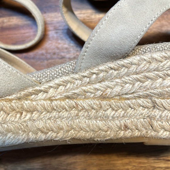 BODEN - espadrilles wedge sandals suede cream size 40 bohemian - Picture 5 of 13